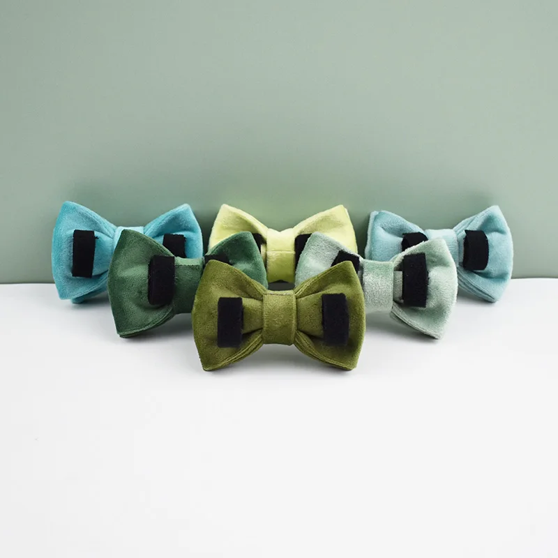 Fashion Cat Collar Velvet Collar Bowknot Cat Collar With Adjustable Safety Buckle Cats Bow Tie Pets Accessories - imagen 4