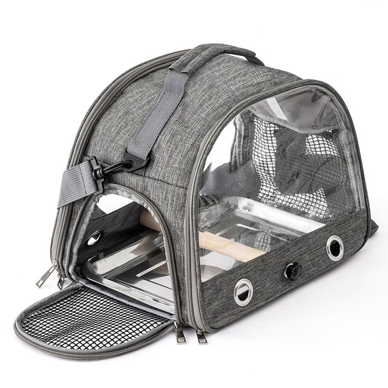Bolso de hombro inclinado para llevar loros, bolso portátil para pájaros, bolsa plegable para mascotas, jaula para mascotas, hámster, conejo, jaula para pájaros - imagen 5