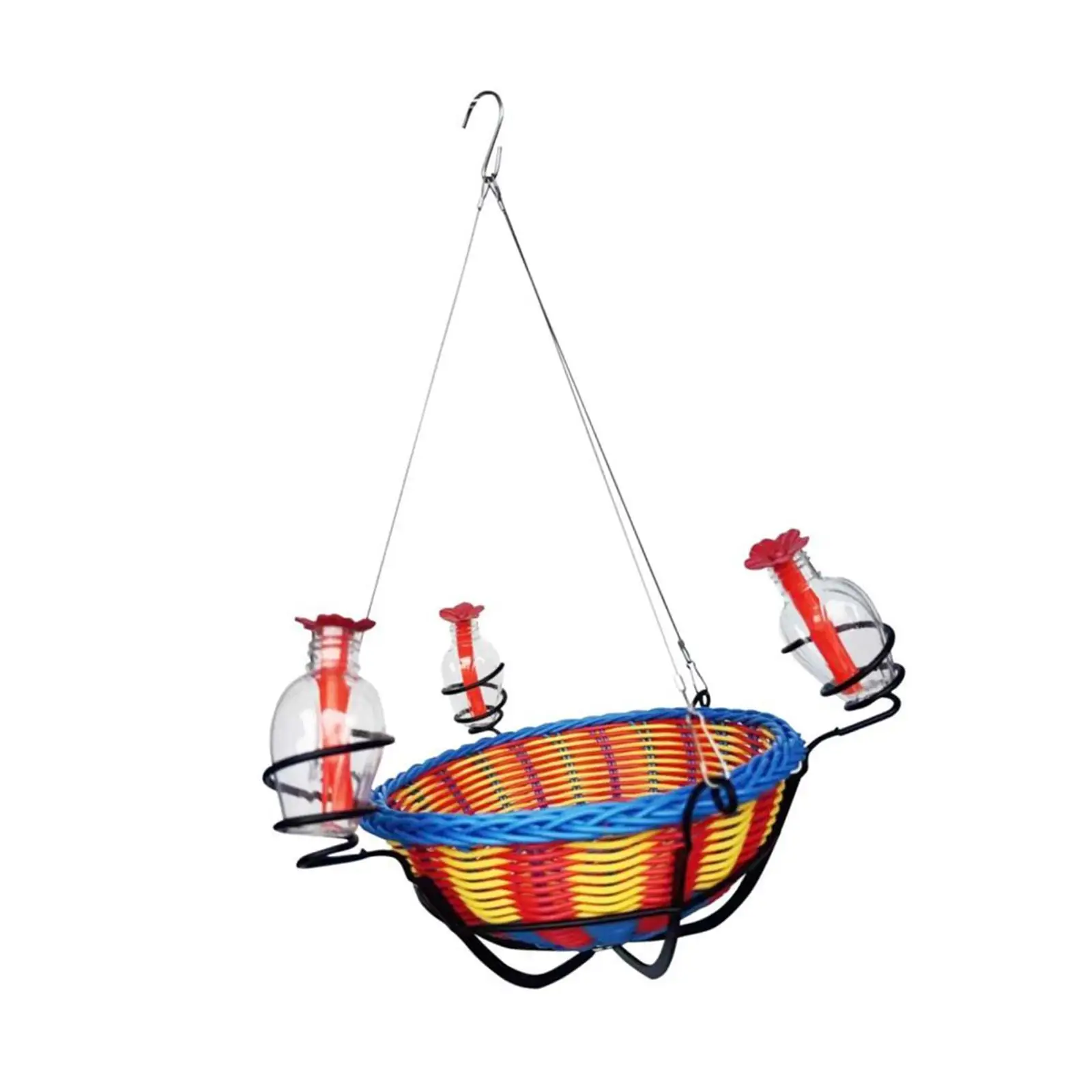 Hanging Basket Outdoor Hummingbird Feeder Leakproof with Hook Outside Patio Gardening Easy to Clean Yards Bird Water Dispenser