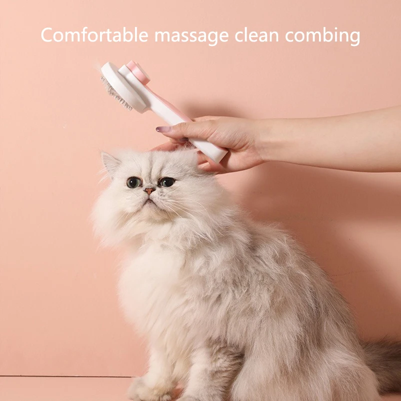 Peine para gatos calientes, accesorios especiales para el cabello flotantes para gatos, peine autolimpiante para mascotas, masaje, peine con aguja para el cabello flotante, suministros para mascotas y gatos - imagen 2