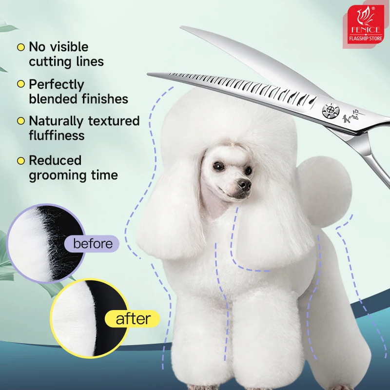 Fenice-Tijeras mágicas de alta gama para el cuidado de perros y mascotas, tijeras mágicas con gradiente 5D de 7 pulgadas, 70-75% - imagen 5