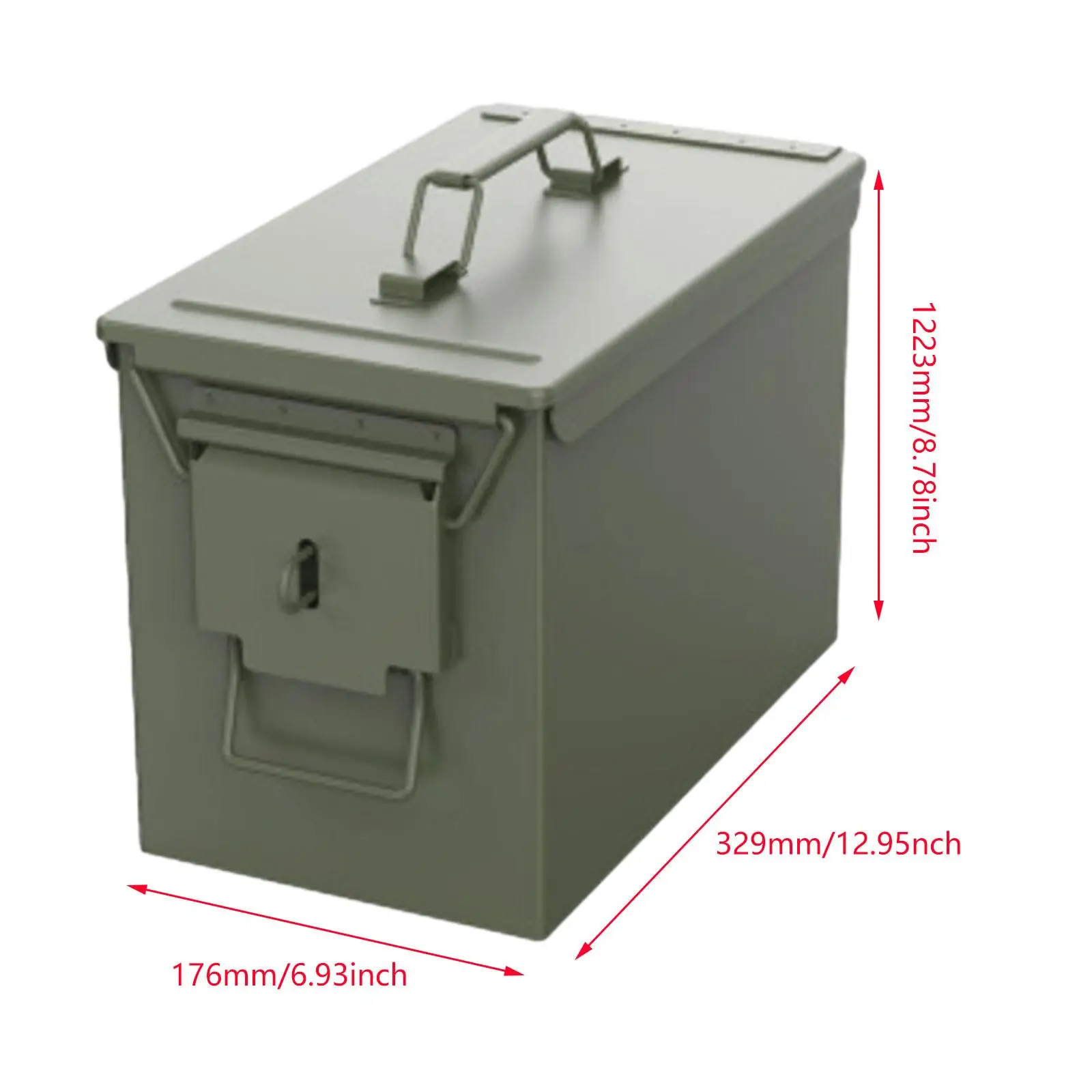 Portable Tool Box Heavy Duty Carrier Container Steel Hard Case Multipurpose for Equipment Tools Home Repairs Components Travel