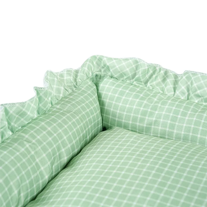 Nidos para mascotas para perros pequeños, nido cuadrado con borde de oreja de madera a la moda y fresco para gatos, cama para gatos, productos para mascotas - imagen 2