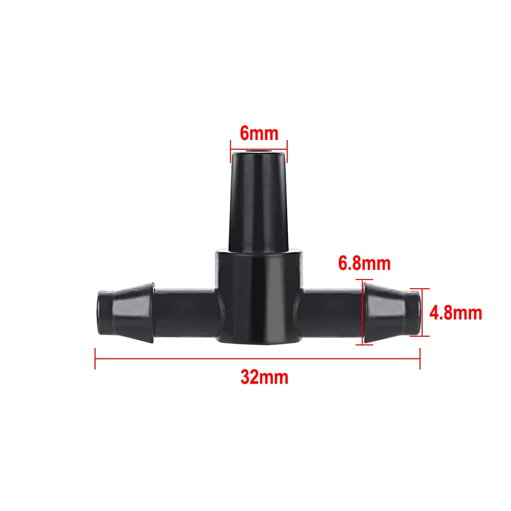 Micropulverizador de riego por goteo, tubería de agua de riego de jardín, junta de plástico, 4/7 pulgadas - imagen 2