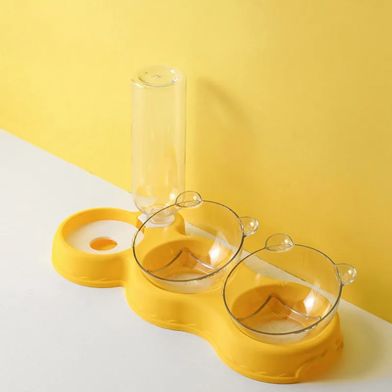 Cuencos dobles para perros y gatos, dispensador de comida para perros sin derrames, alimentador desmontable para mascotas, cuenco de comida de agua para perros y gatos - imagen 3