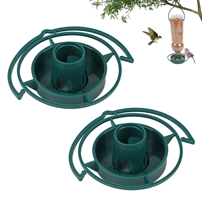 Alimentador automático de pájaros para exteriores, cuenco de plástico colgante para alimentación de mascotas, herramientas de alimentación de semillas, taza colgante de bosque, 1-3 uds.