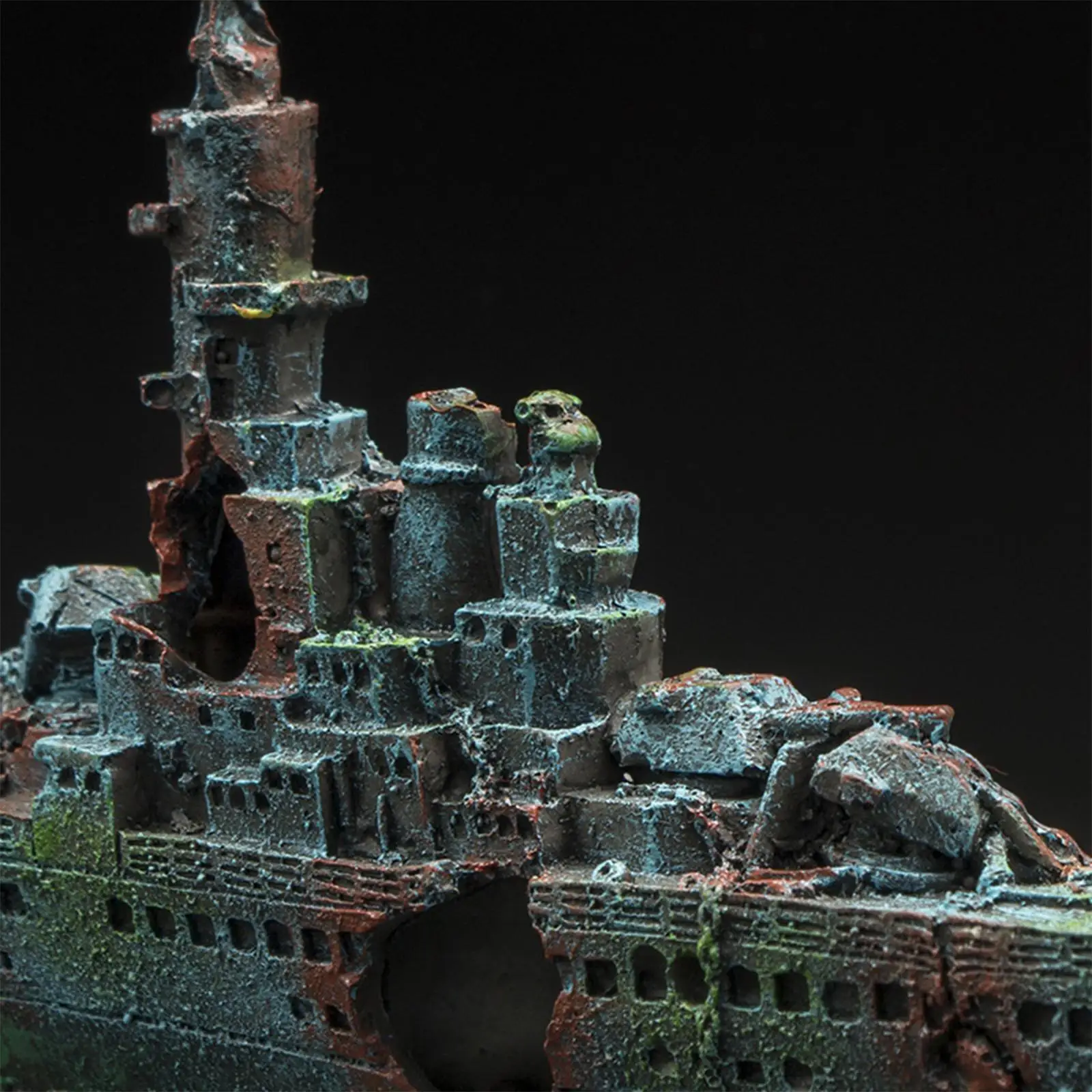 Aquarium Shipwreck Decoration Ship Figurine for Desktop Desk Micro Landscape