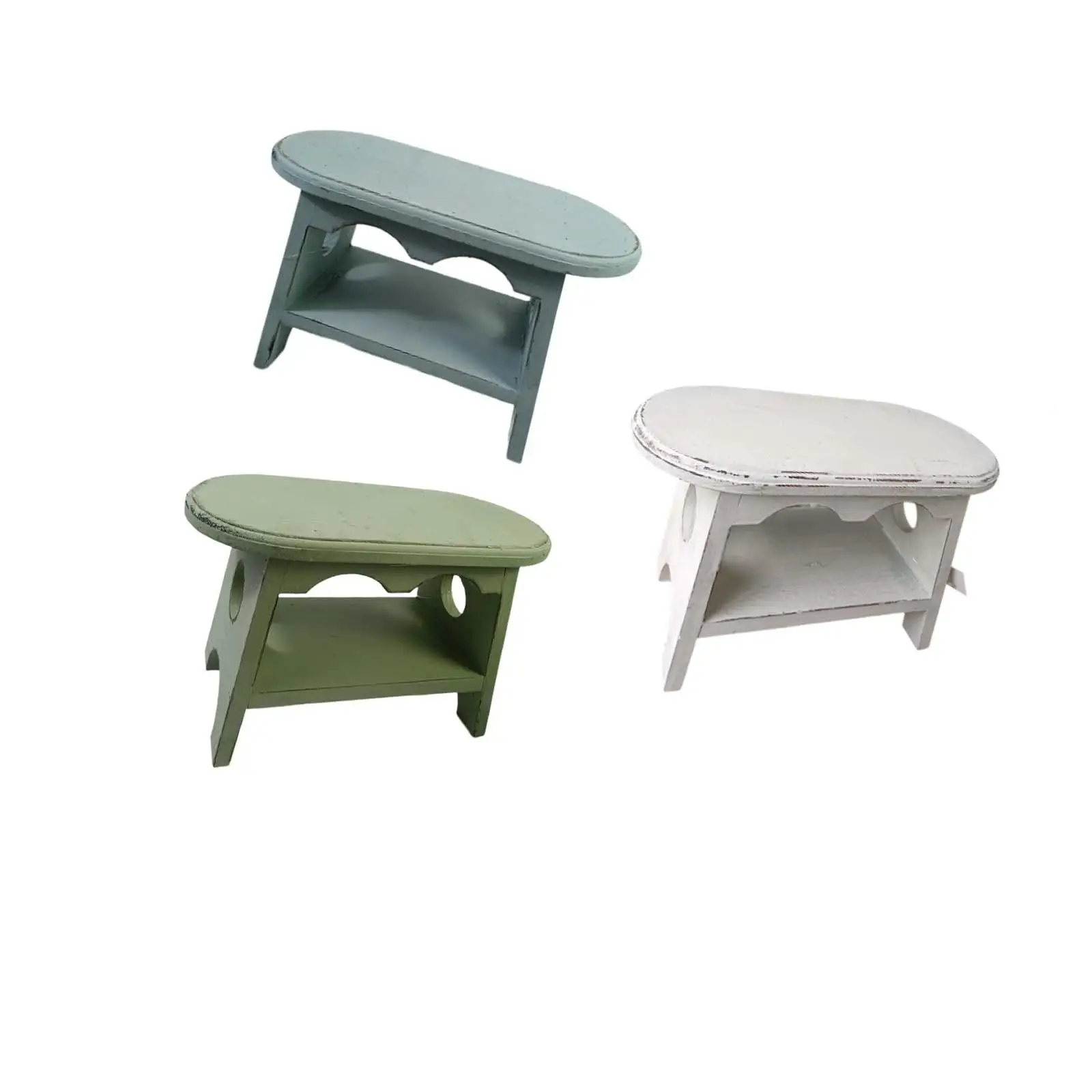 Taburete de madera soporte para plantas taburete para maceta ovalado pequeño soporte para macetero rústico planta - imagen 2