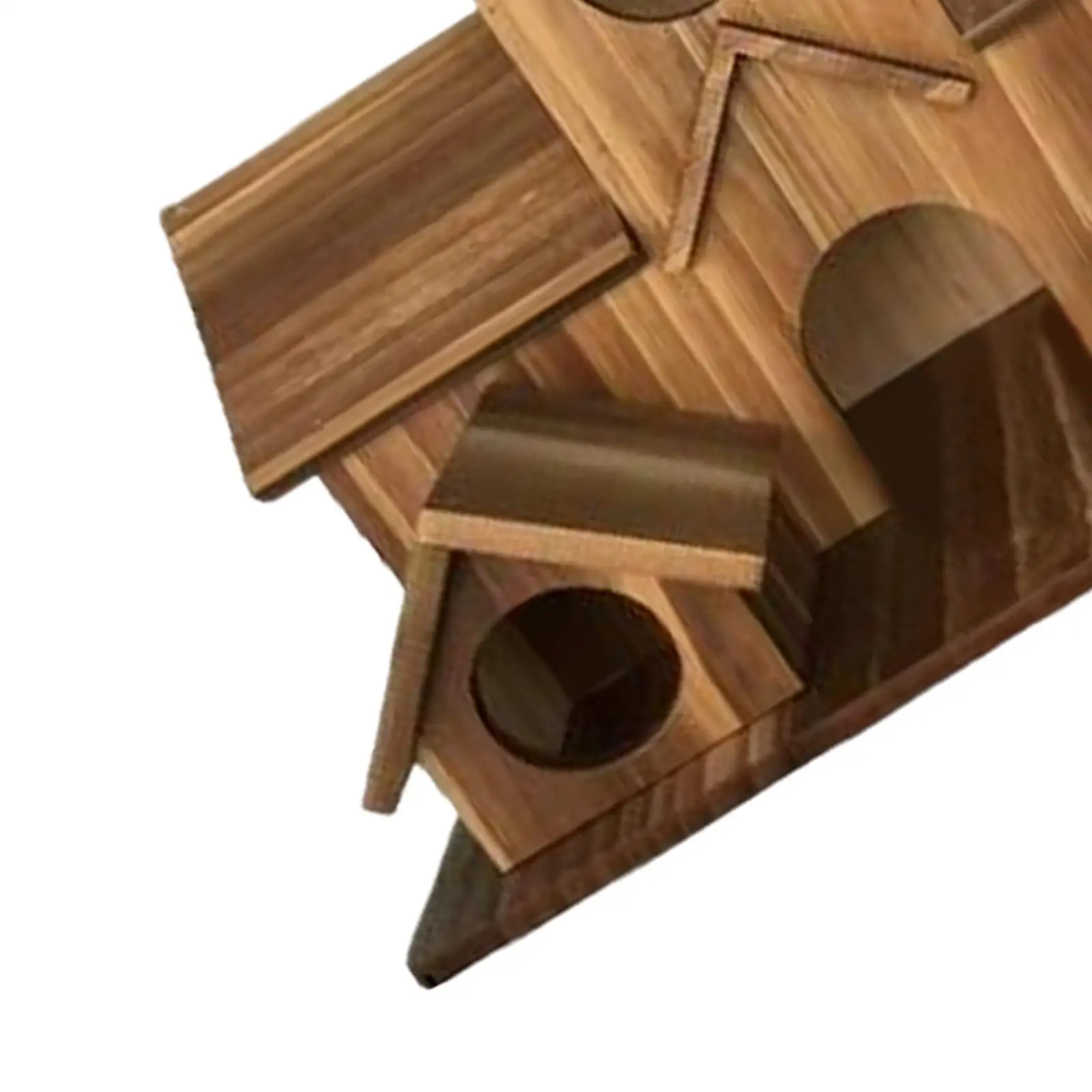 Wooden Bird House Hanging Hut Wrens Lovebird Patio Roosting Hummingbird Nest