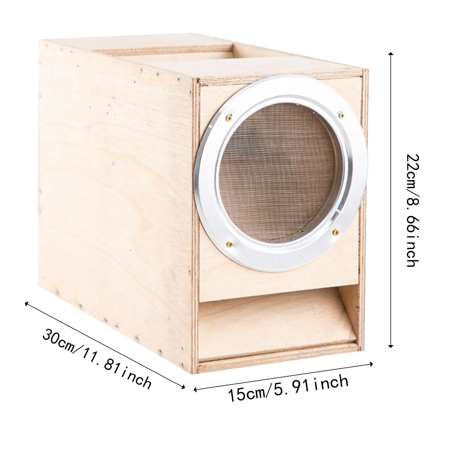 Bird Food Blowing Machine Grain Cleaning Thrower Lightweight Wind Sheller DIY Wooden Assembly Box for Park Household Backyard