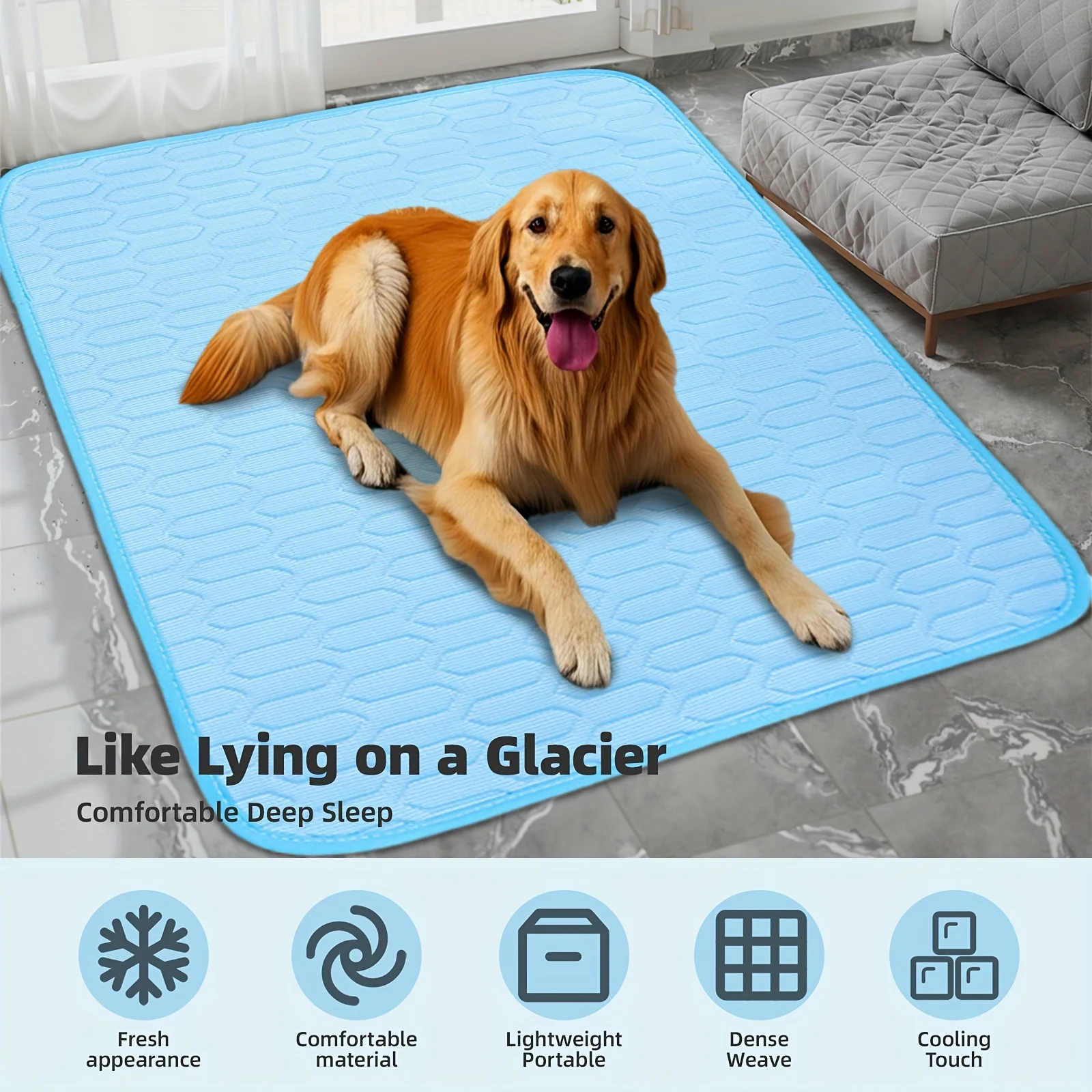 2025 MODELO ICE-COOl actualizado, alfombrilla refrescante de verano para mascotas y cama con almohadilla para dormir para gatos y perros pequeños, medianos y grandes - imagen 5