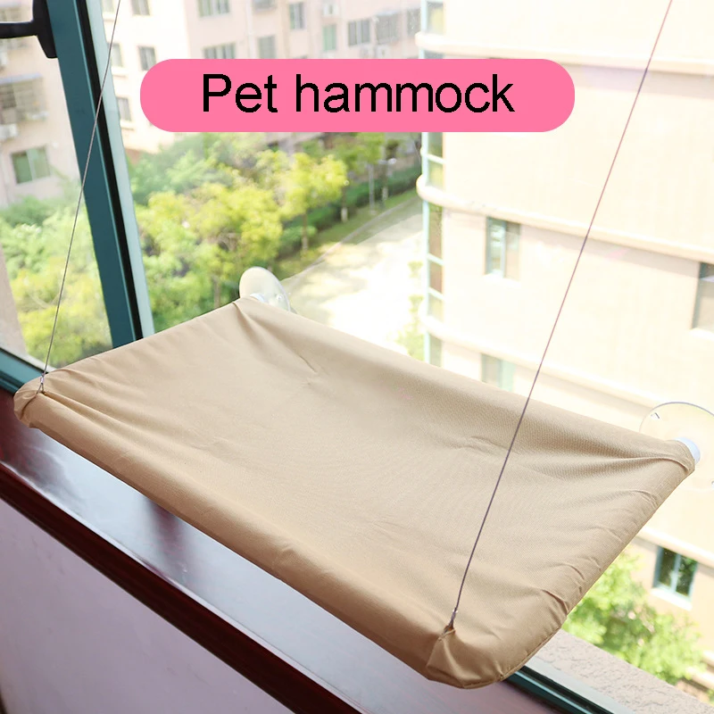 Hamaca para gatos con ventosa para todas las estaciones, supercapacidad de carga, cama de succión fácil de instalar, accesorios para mascotas Oxford - imagen 4
