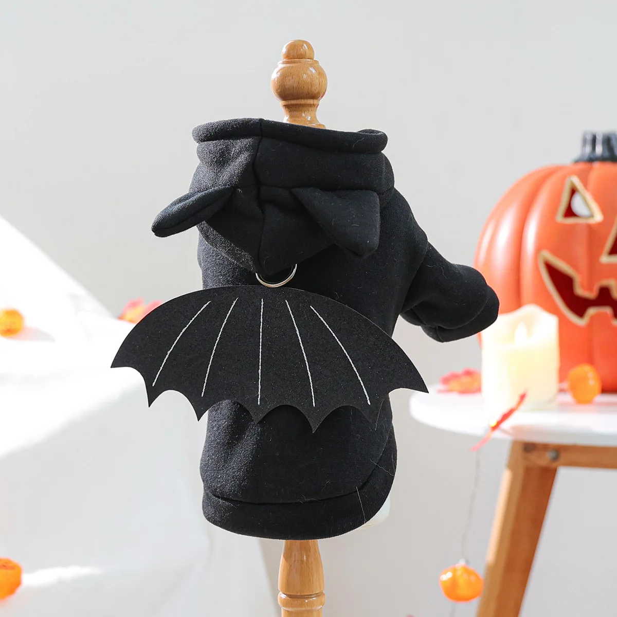 Ropa de Halloween para mascotas, Sudadera con capucha de murciélago para perros, Sudadera con capucha para perros con sombrero, ropa elegante para mascotas, ropa de cosplay para mascotas, ropa de fiesta para mascotas - imagen 4