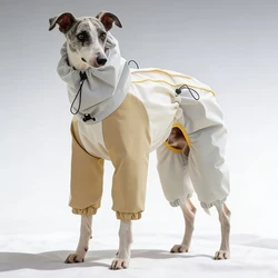 Chaqueta impermeable para perros pequeños y medianos con cuello alto