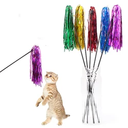 Varita teaser con cinta de colores – Juguete divertido para gato