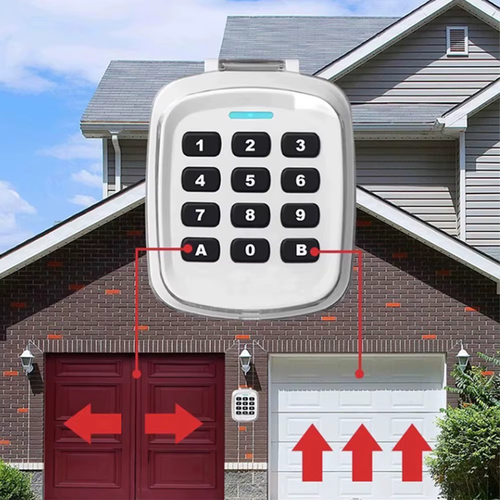 Teclado remoto inalámbrico para puerta de garaje 280-868MHz código fijo - imagen 3
