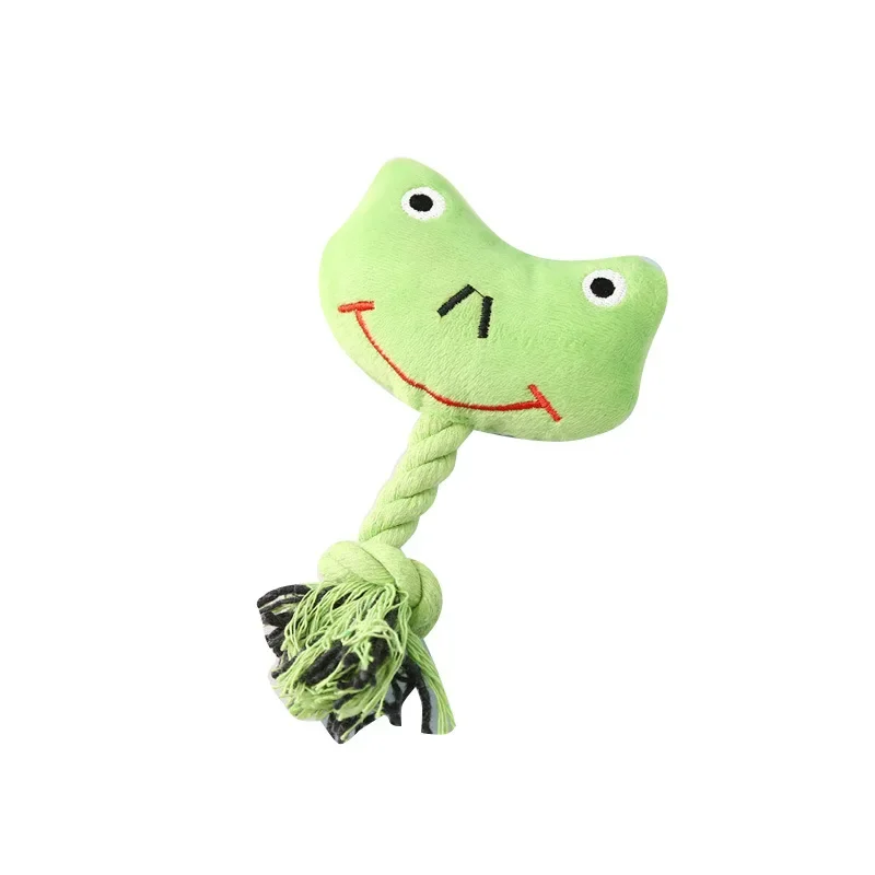 Juguete de peluche con voz para perro, animales, Rana, conejo, resistente a las mordeduras, herramienta Molar para mascotas - imagen 2