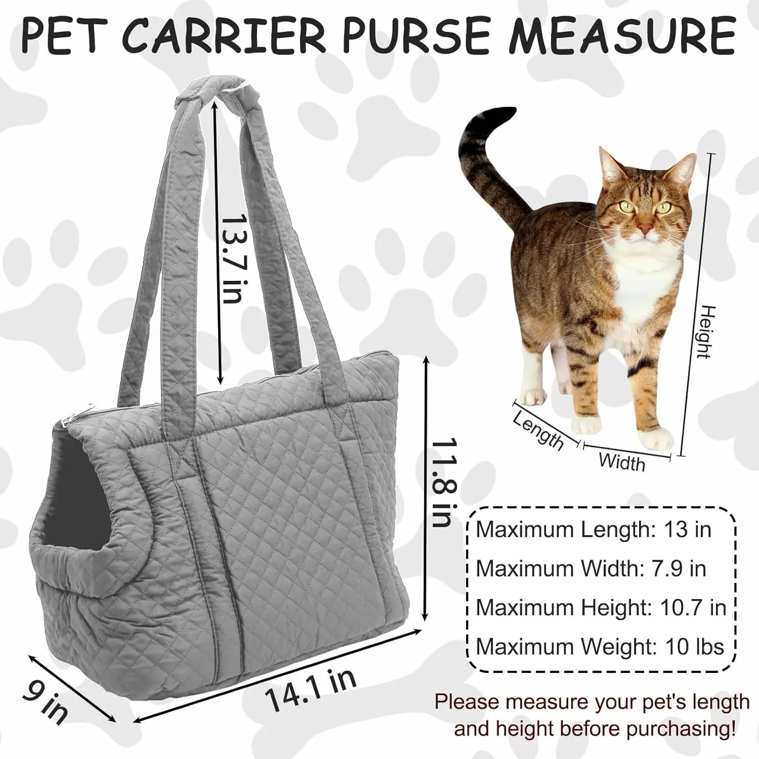Bolsa transportadora acolchada para mascotas, bolso ligero portátil de un solo hombro para gatos, bolso para perros pequeños, gatos, viajes al aire libre, bolsa para visita veterinaria - imagen 3
