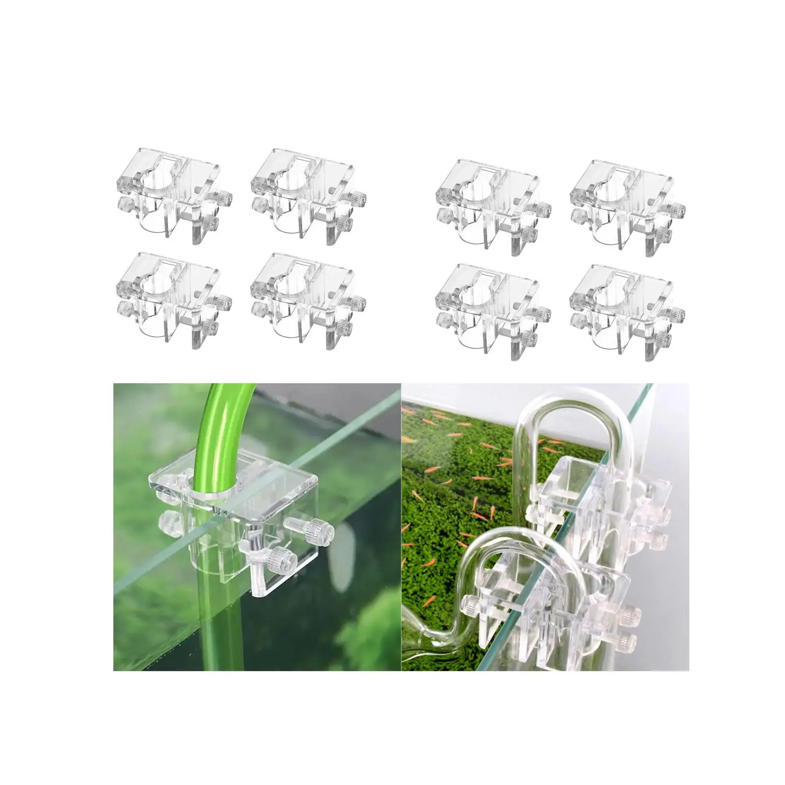 4x Soft Tube Fixture Holder Water Pipe Fixing Clamps Hose Holder Mounting Clip