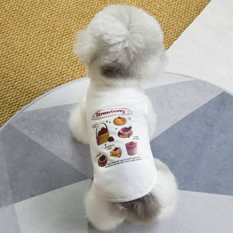Chaleco estampado blanco y gris para perros, Chihuahua y Dachshund - imagen 4