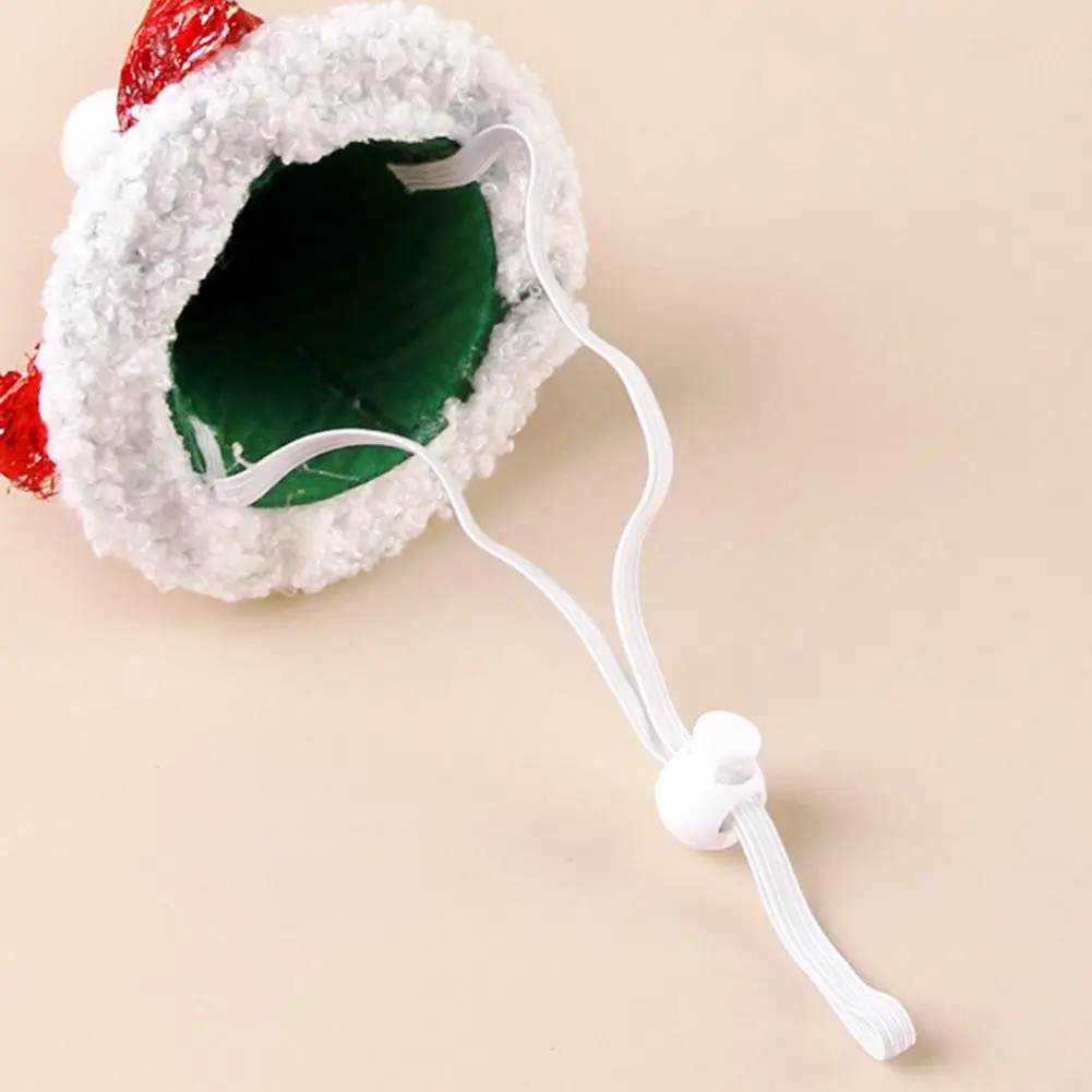 Sombrero de Navidad para mascotas, sombrero de árbol de Navidad con pompón y campanas, sombrero de Papá Noel con purpurina y correa ajustable para gatos, perros, vacaciones P