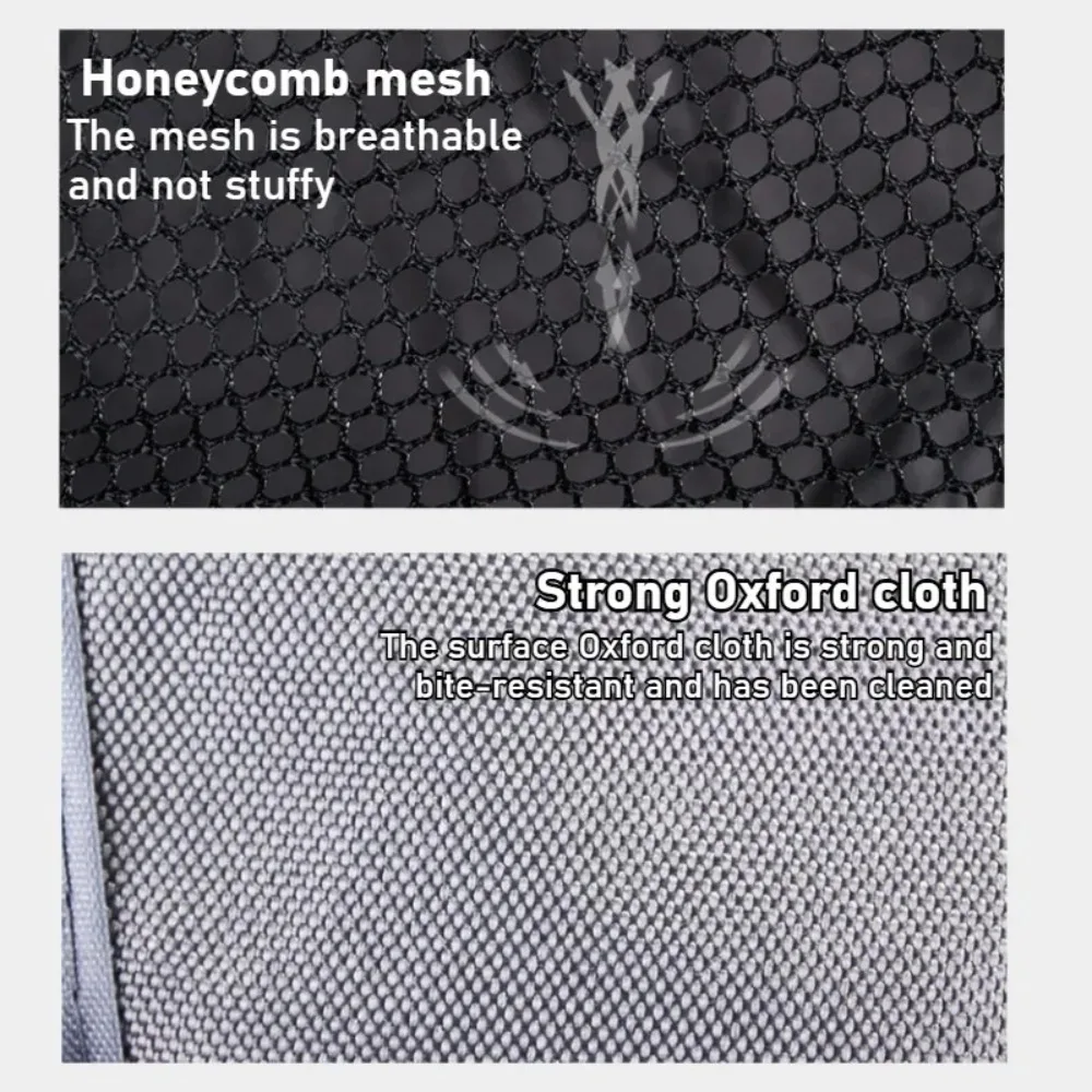 Asiento de coche para perros grandes, correa de cinturón de seguridad ajustable, tela impermeable, malla transpirable, caja portátil para mascotas plegable para exteriores - imagen 4