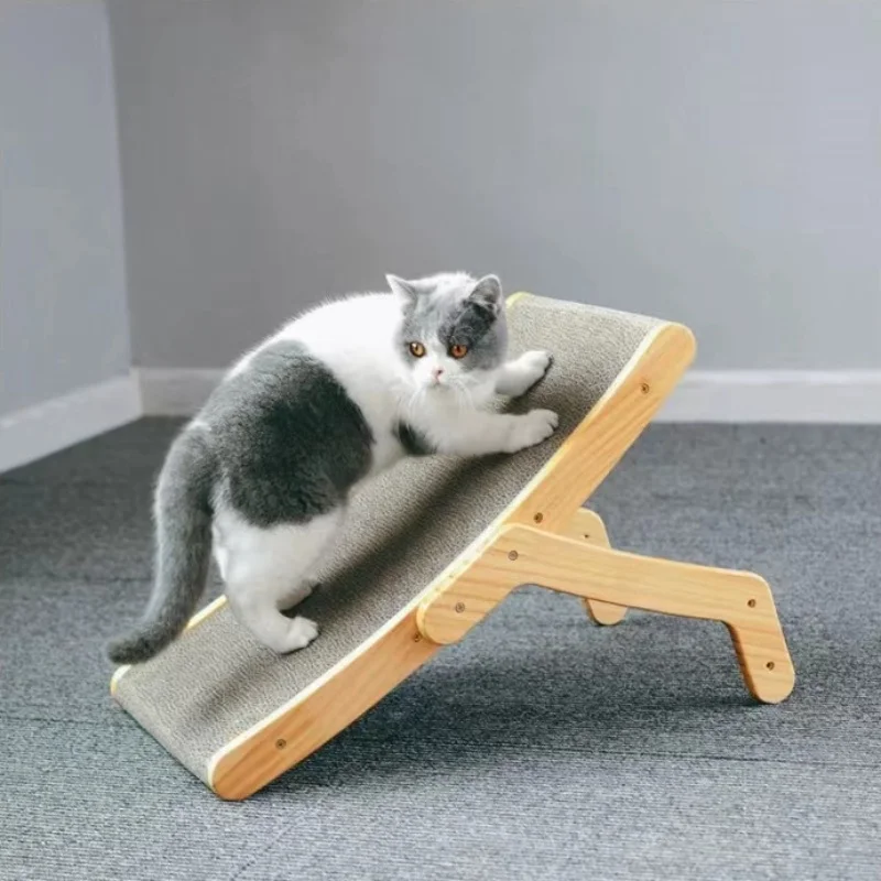 Rascador de madera para gatos, cama de salón desmontable, poste rascador 3 en 1 para entrenamiento de gatos, juguetes de garra de molienda, tablero rascador para gatos - imagen 4