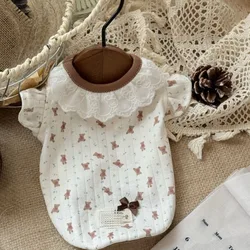 Ropa de moda para cachorros, chaleco fino de verano con flores para perros pequeños, ropa para perros, camiseta para perros Chihuahua Bichon Yorkshire, nueva