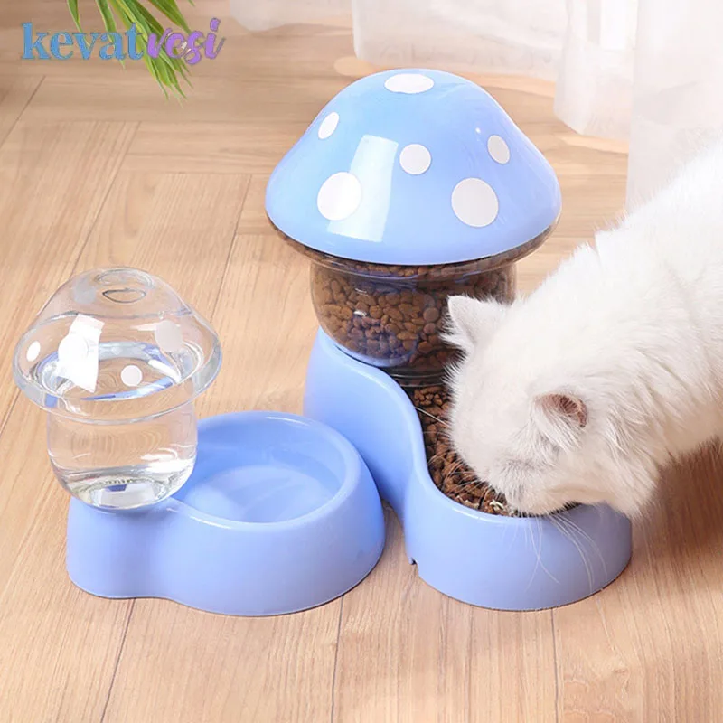 Comedero automático para gatos, tazón de comida para perros de gran capacidad con fuente de agua, bebedero 2 en 1, dispensador de agua para mascotas, accesorios para gatos