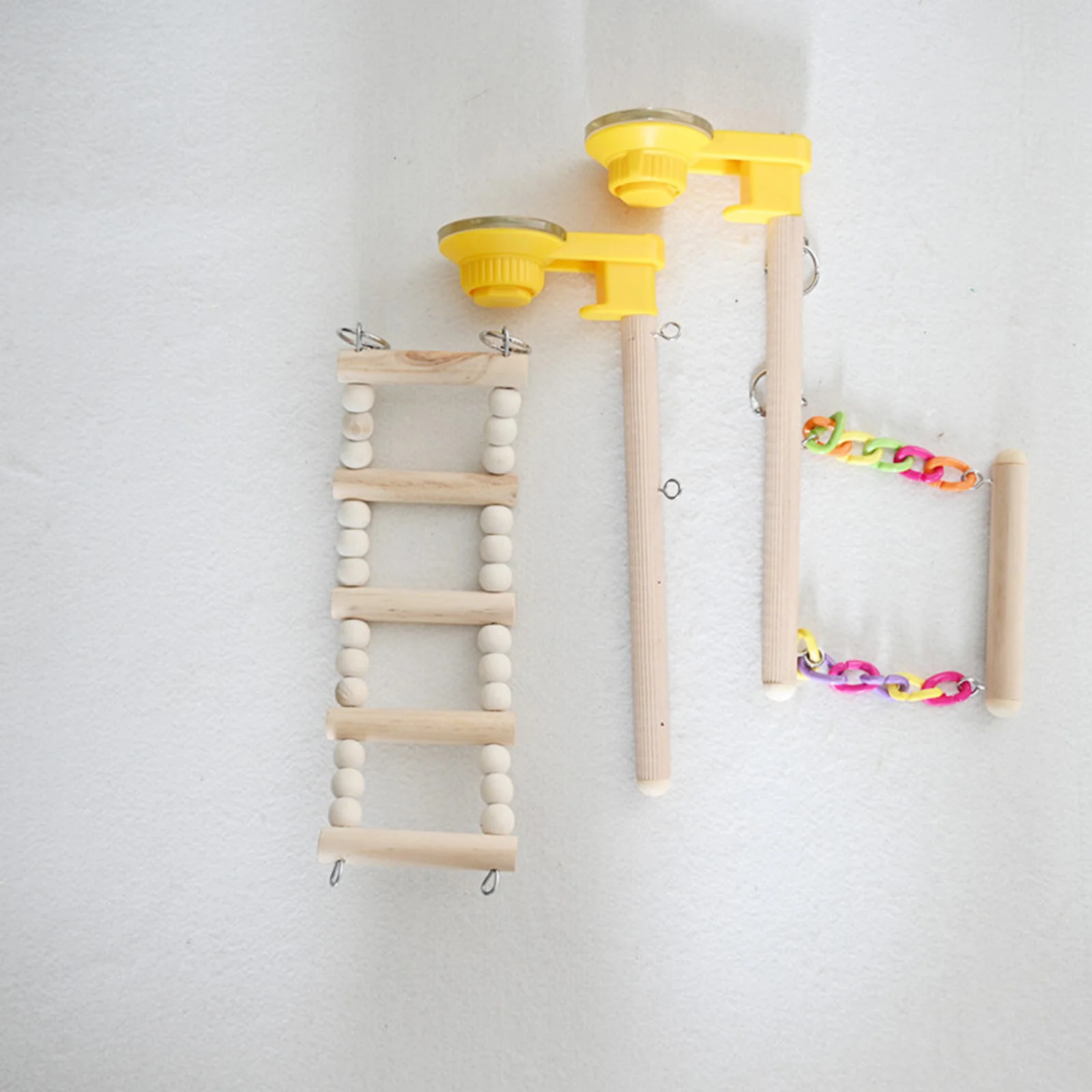 Soporte de madera con ventosa para loros, juguete colgante para pájaros, ventana, perca de ducha, juguete para periquitos, postres, colibrí, suministros para pájaros - imagen 5