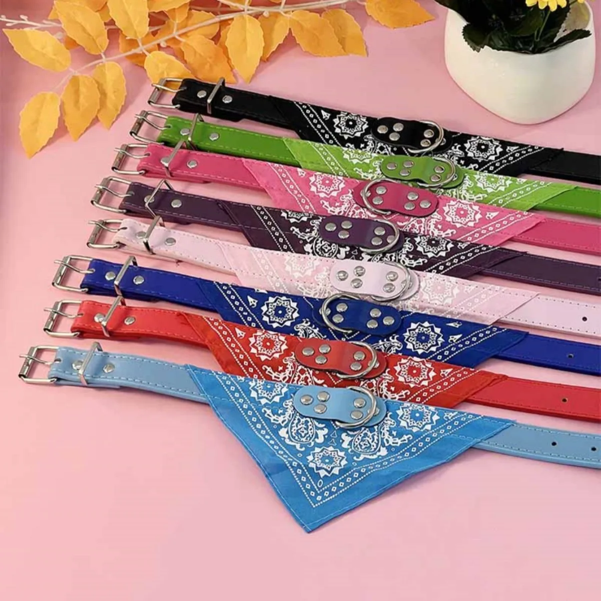 Collares para perros pequeños ajustables, toalla para cachorros y mascotas, Collar para gatos al aire libre, bufanda estampada, diseño, Collar para perro, pañuelo - imagen 2