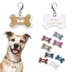 Placa identificación hueso con nombre grabado – Perro y gato