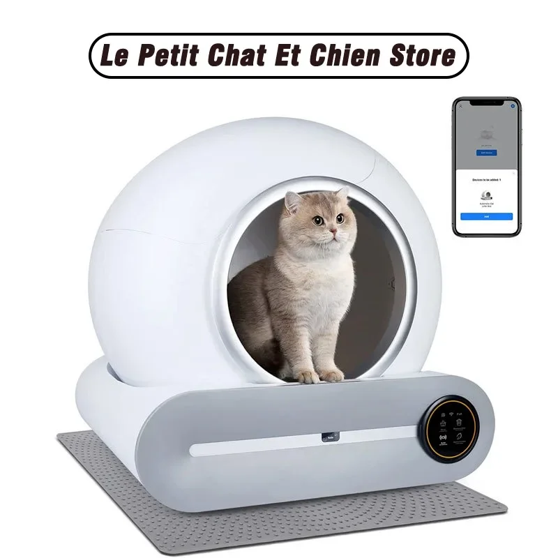 Tonepie-caja de arena inteligente para gatos, bandeja de arena para mascotas, desodorizante iónico, autolimpieza, control por aplicación, 65L