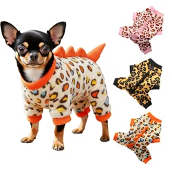 Disfraz de dinosaurio leopardo para perros – Traje térmico de lana