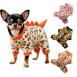 Disfraz de dinosaurio leopardo para perros – Traje térmico de lana