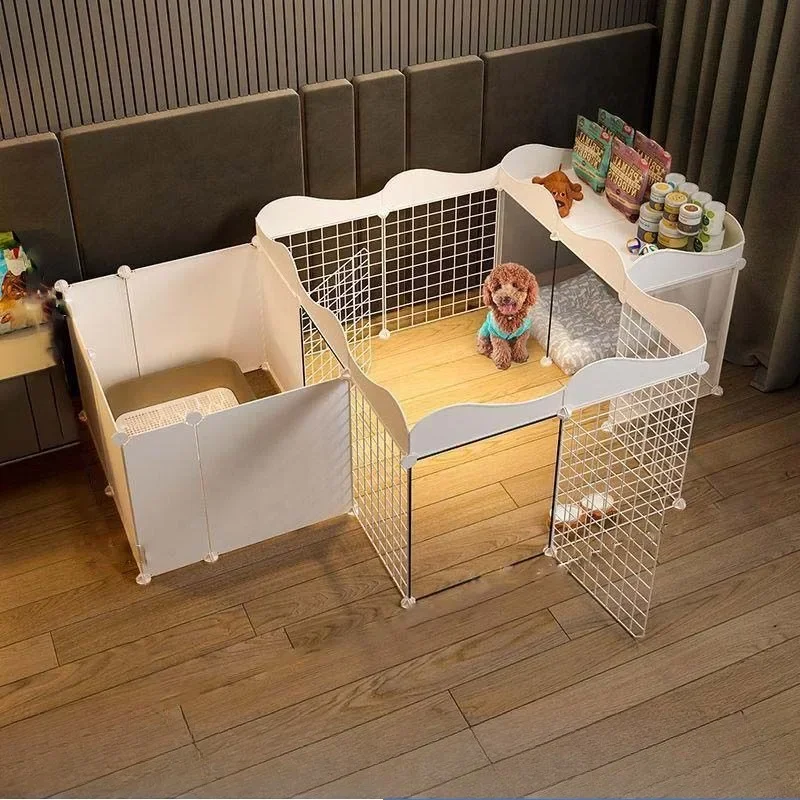 Caja para perros y gatos para el hogar, perrera interior, valla para perros pequeños, puerta de aislamiento, caja, red de hierro, productos para mascotas, suministros, accesorios - imagen 3