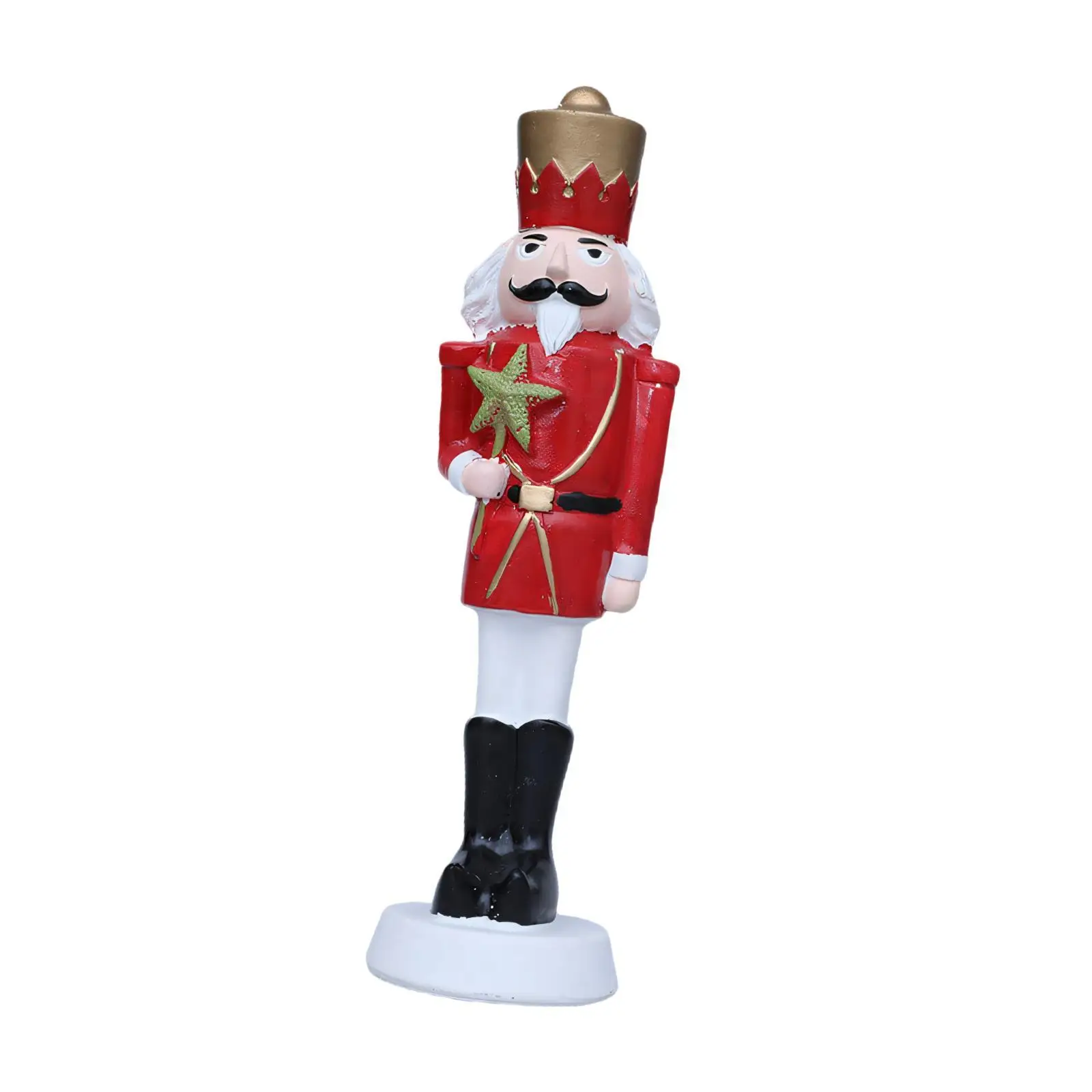 Estatuilla de Cascanueces navideña, decoraciones navideñas, artesanías de resina versátiles, estatua de adorno de Navidad para chimenea de Navidad, estante de escritorio - imagen 4