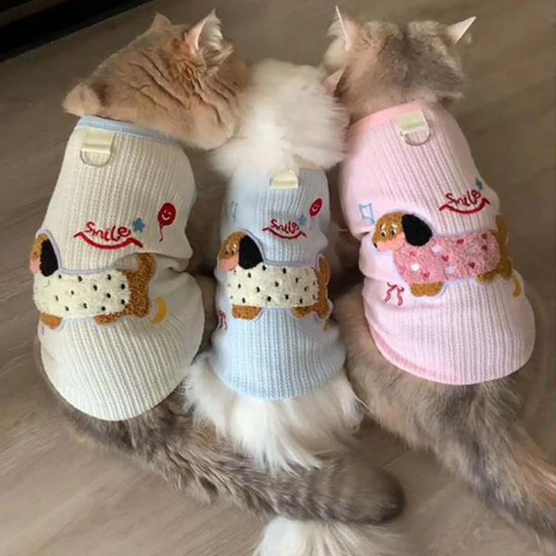 Ropa de verano para mascotas para perros pequeños, chaleco con estampado de dibujos animados para perros, jersey sin mangas para cachorros, chaleco para gatos a la moda, camisa para mascotas, ropa para perros - imagen 3