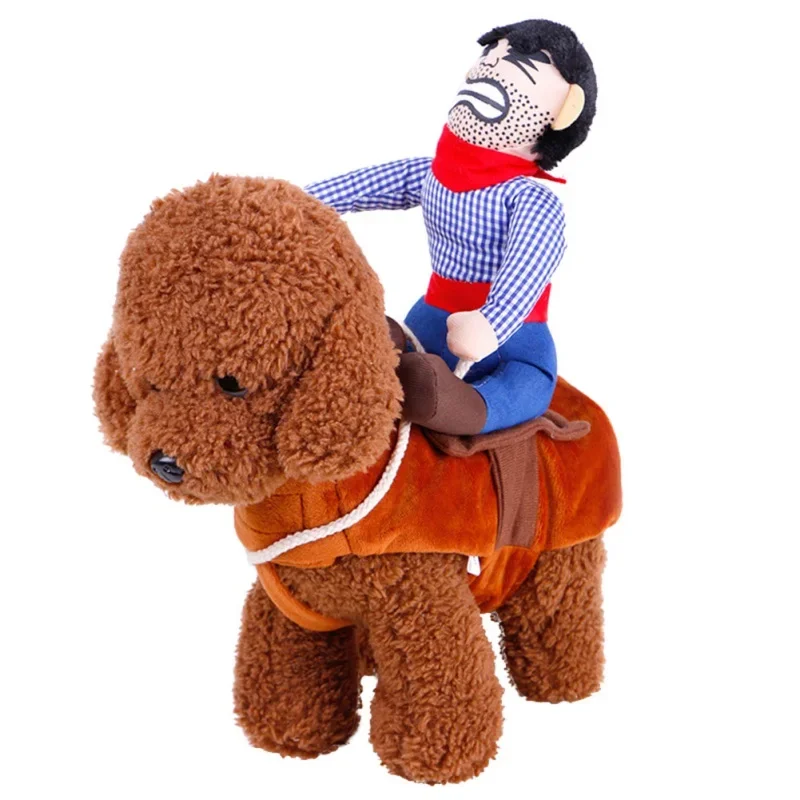 Disfraz de perro mascota de Halloween, traje de jinete vaquero, estilo caballero para fiesta, decoraciones para festivales de Navidad, ropa para mascotas