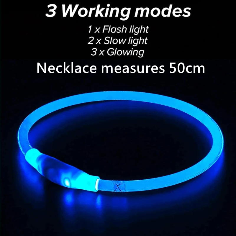 Collar Led luminoso para perro y gato, luz Led brillante de 3 modos, prevención de pérdida, accesorios para mascotas - imagen 4
