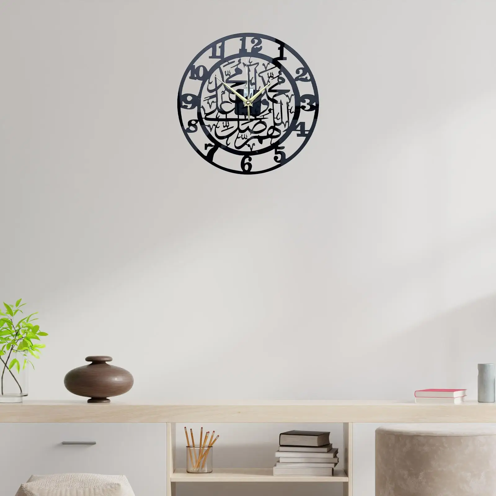 Reloj de pared acrílico para decoración del hogar, reloj colgante de regalo, reloj redondo de 30cm para dormitorio, Navidad, Hotel, aniversario, baño - imagen 4