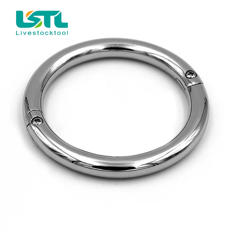 2 uds. Anillos para la nariz de ganado, acero inoxidable, toro, buey, vaca, cierre de tracción bovino, pinzas para la nariz para animales de granja, suministros para animales de granja - imagen 2