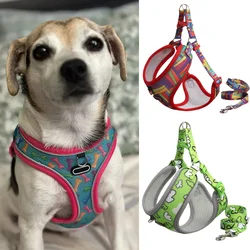 Chaleco reflectante para perros pequeños-Arnés con correas Corgi Shiba