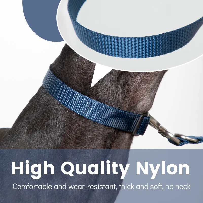 Collar de nailon suave para perro, cadena ajustable antitirones de fácil Control, accesorios de Entrenamiento Personalizados para mascotas - imagen 3