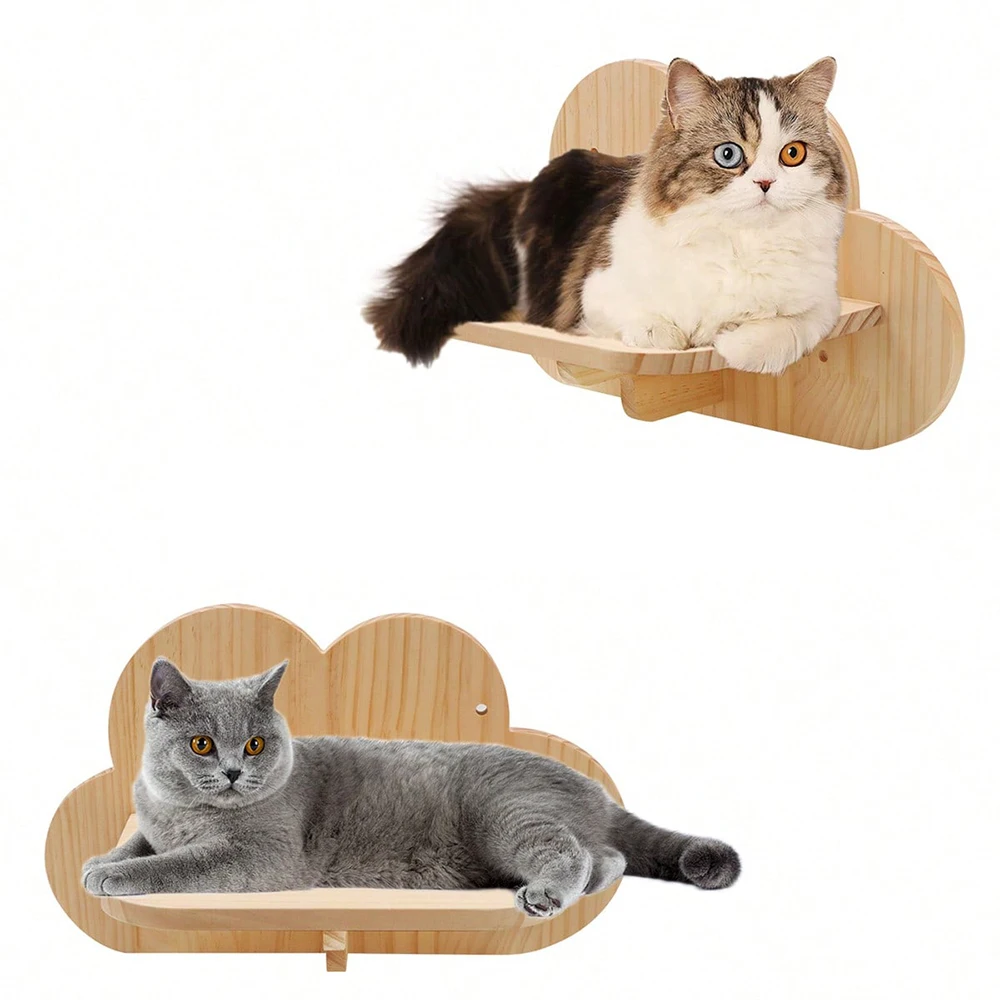 Estantes de escalada para gatos, estante en forma de nube, muebles para mascotas montados en la pared, cama para gatitos, gimnasio para dormir, accesorios para escalones de árboles para gatos - imagen 4