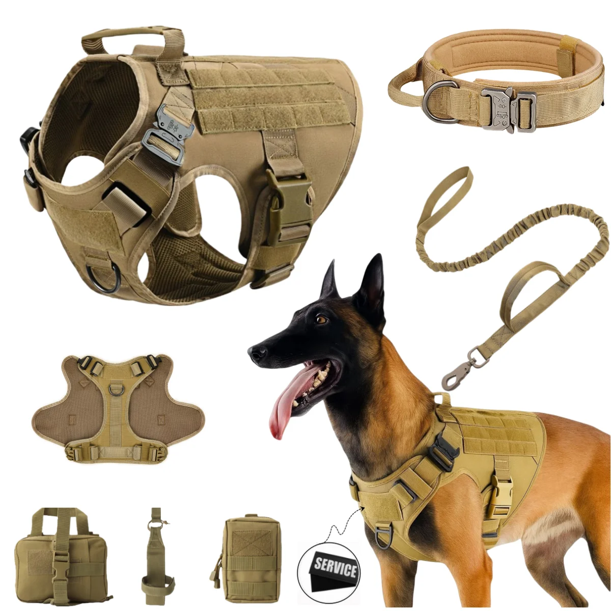 Chaleco táctico perro grande