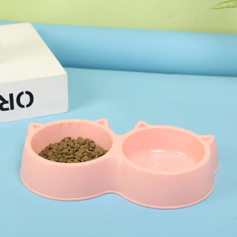 Cuencos dobles para proteger la columna Cervical, agua potable, lavabo de comida, cuenco de comida para gatos antigolpes y antideslizante, productos para perros y gatos - imagen 3