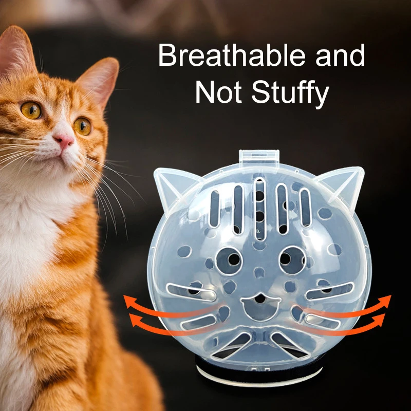 Cono isabelino para gato – Protector transparente anti-lamido - imagen 2