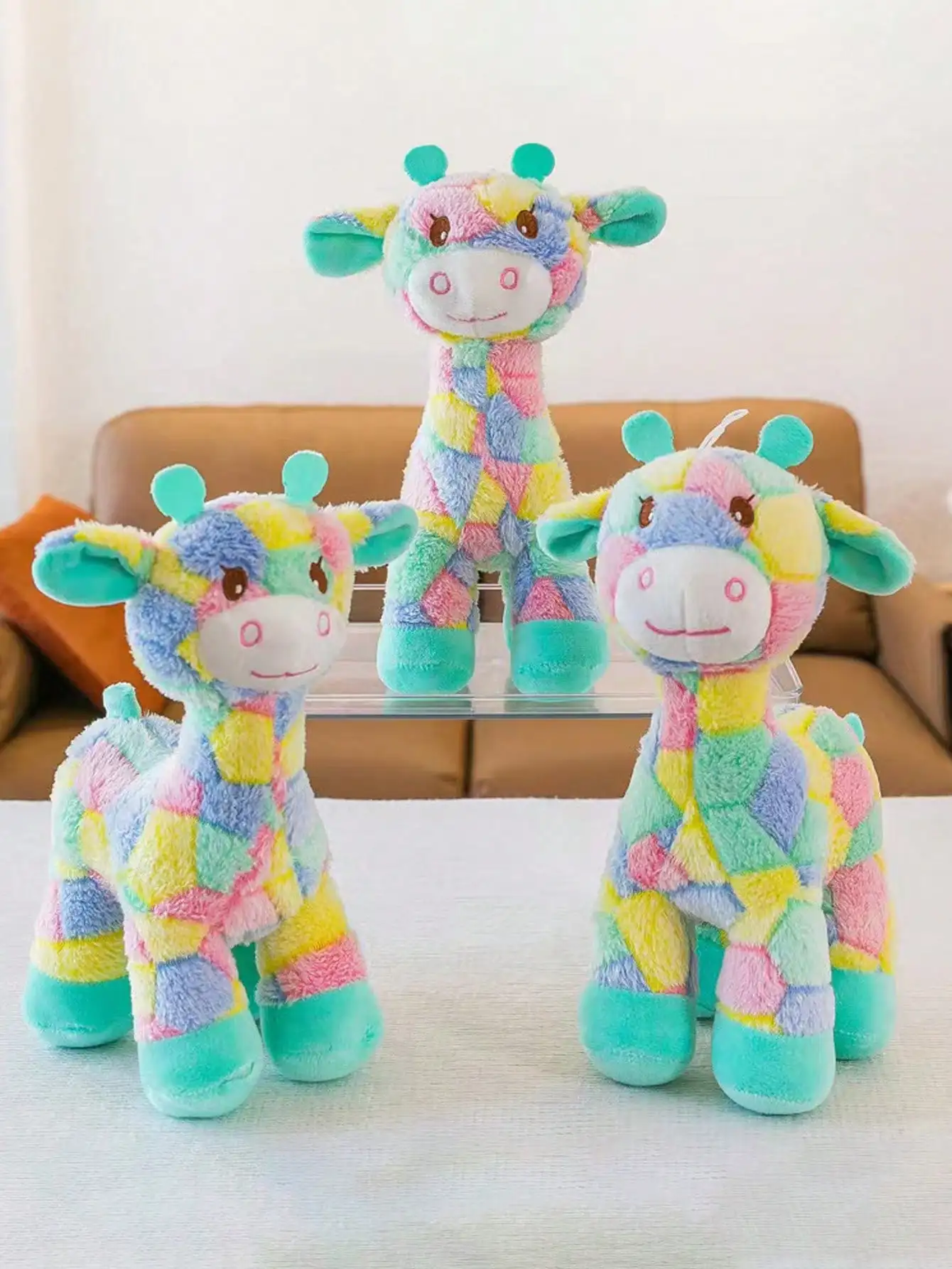 Juguete de peluche de dientes para moler mascotas, diseño de ciervo de dibujos animados colorido, juguete para masticar duradero para suministro interactivo de perro, 1 ud.