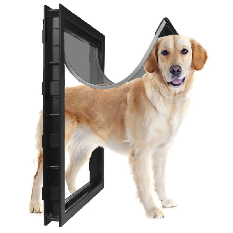 Imán de salida de entrada gratuito, posicionamiento para puerta de perro, gato, cachorro, mascota, fijación de tornillo, puertas de seguridad duraderas de varios tamaños para puerta de casa - imagen 5